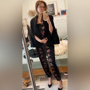 Horses Atelier silk jumpsuit in Ukrainian Flower